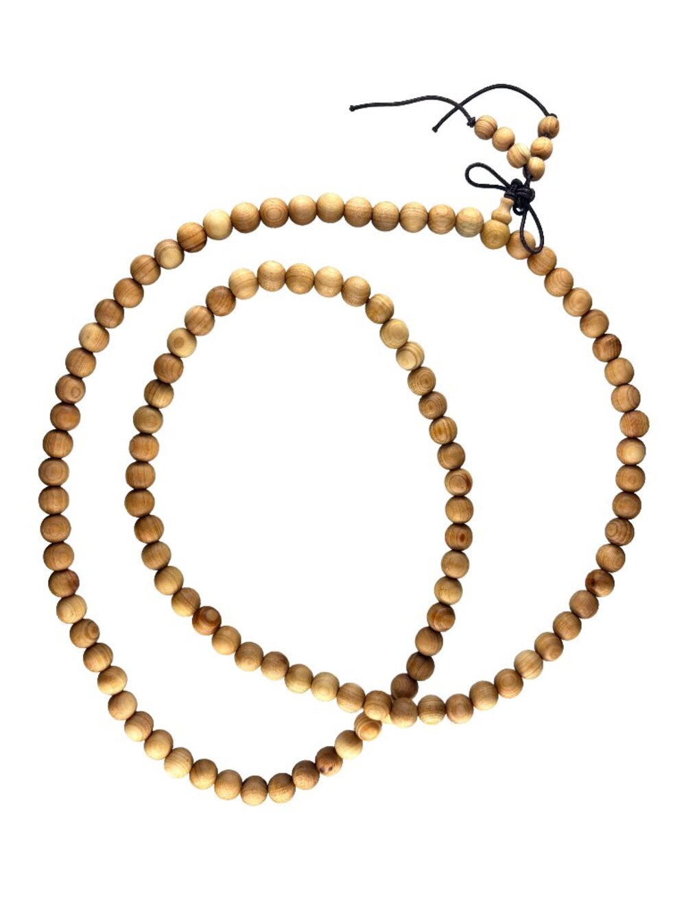 Natural Cypress Wood Mala Prayer 108 Beads 8mm Necklace Bracelet 22.1g
